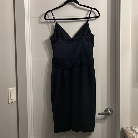 DAVID MEISTER Navy Blue Cocktail/Prom dress Midnight blue spaghetti strap size 4 - Picture 6 of 6